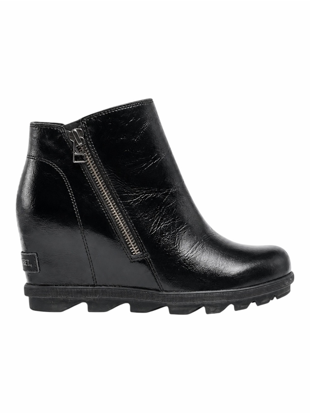 Sorel – Joan of Arctic Wedge II Zip Patent Leather Waterproof Booties - Sz. 8
